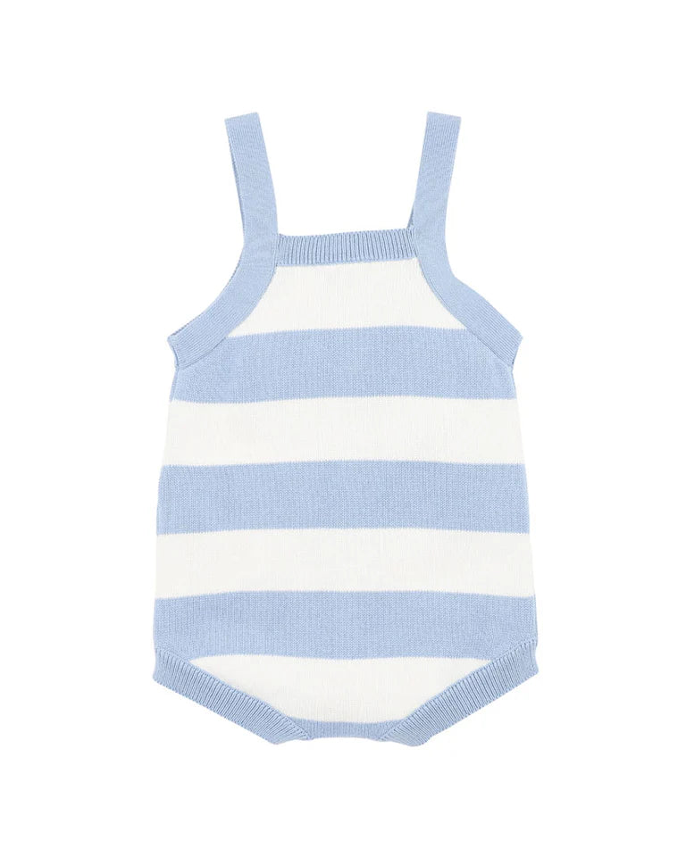 Bébé Axel Ocean Blue Stripe Knitted Bodysuit