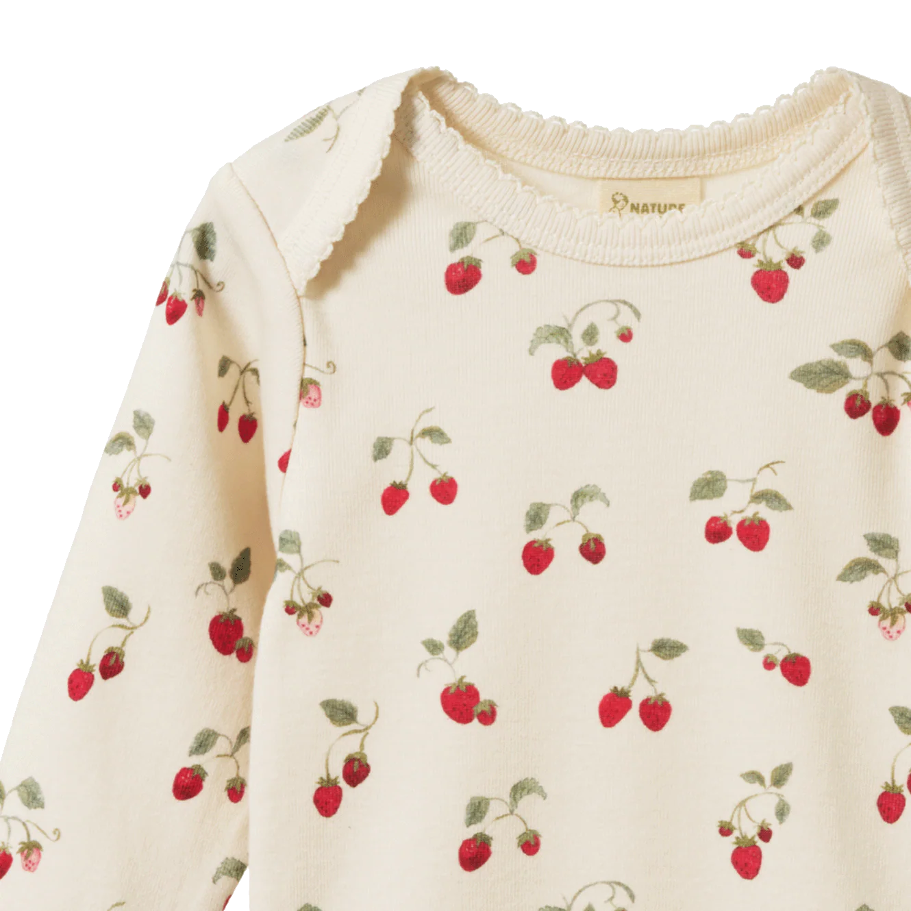 Nature Baby Long Sleeve Bodysuit Strawberry Blush
