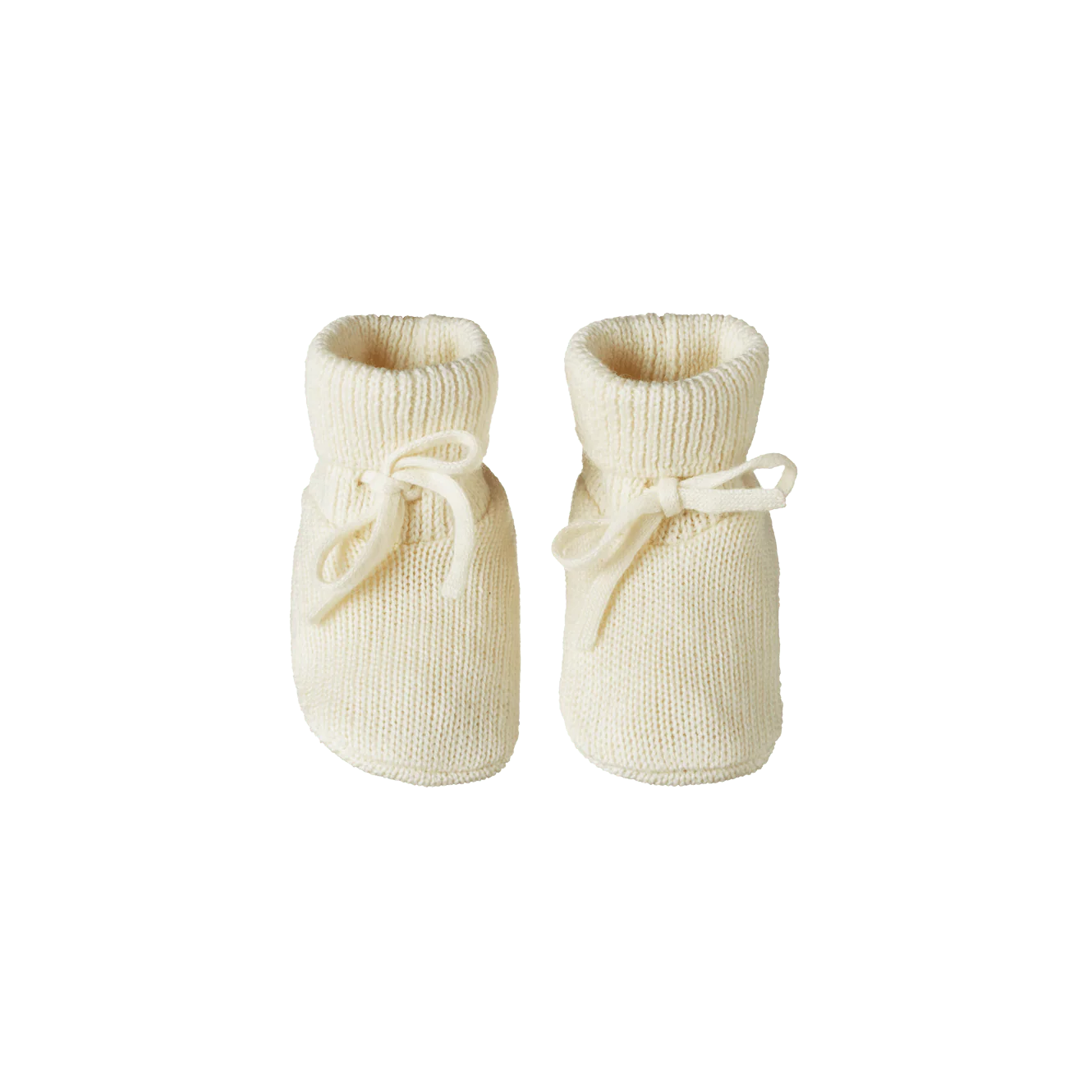 Nature Baby Merino Knit Booties Natural