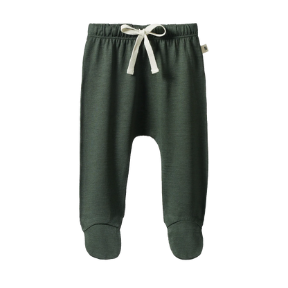 Nature Baby Merino Footed Rompers Thyme