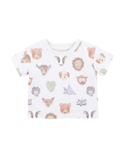 Fox and Finch Wildlings Print Tee - Baby