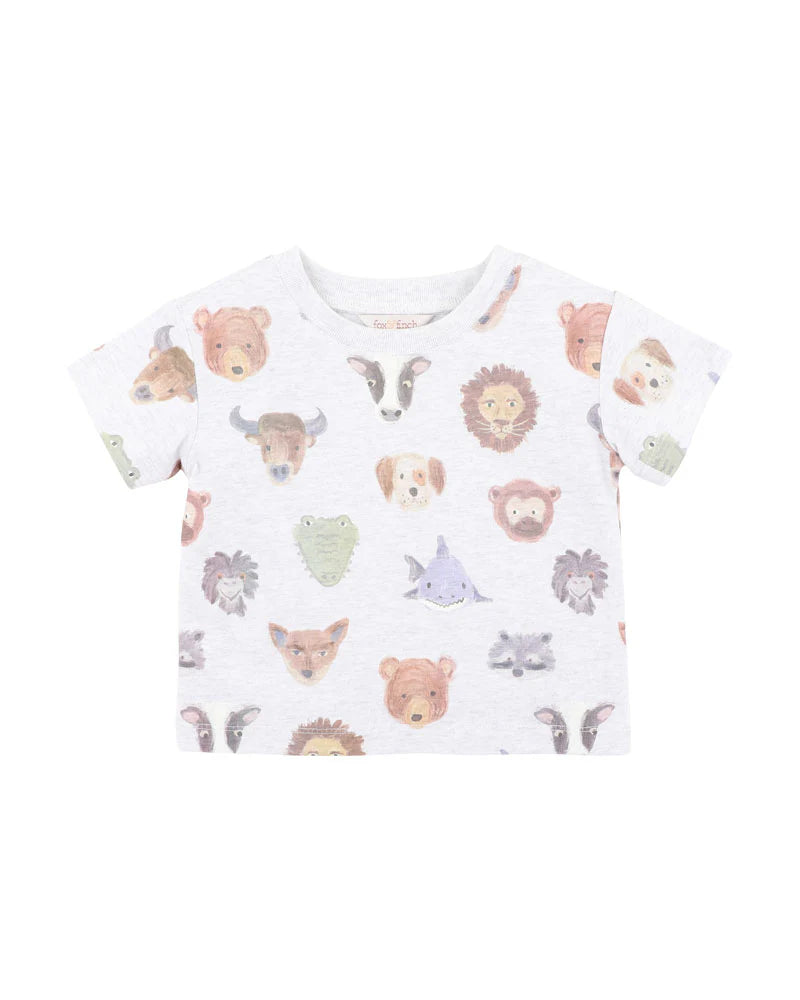 Fox and Finch Wildlings Print Tee - Child