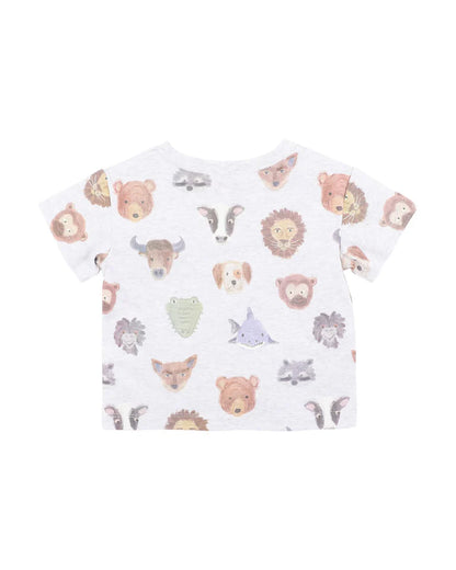 Fox and Finch Wildlings Print Tee - Baby