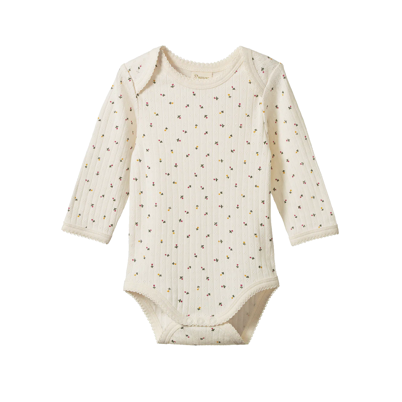 Nature Baby Long Sleeve Bodysuit Pointelle Aster Floral