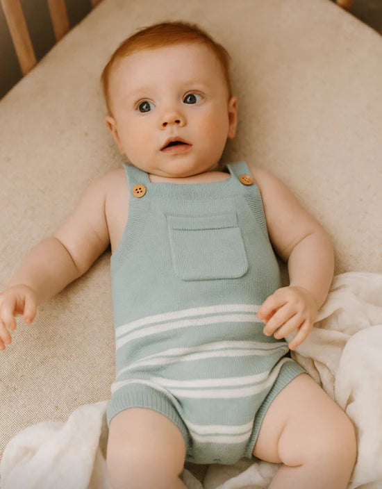 Aster and Oak Eucalyptus Knit Romper