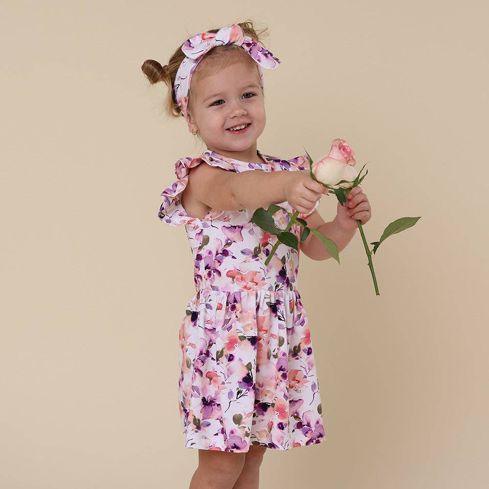 Snuggle Hunny Blushing Beauty Short Sleeve Organic Dress