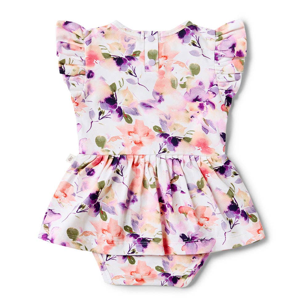 Snuggle Hunny Blushing Beauty Short Sleeve Organic Dress