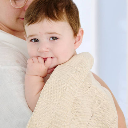Living Textiles Knitted Pram Blanket