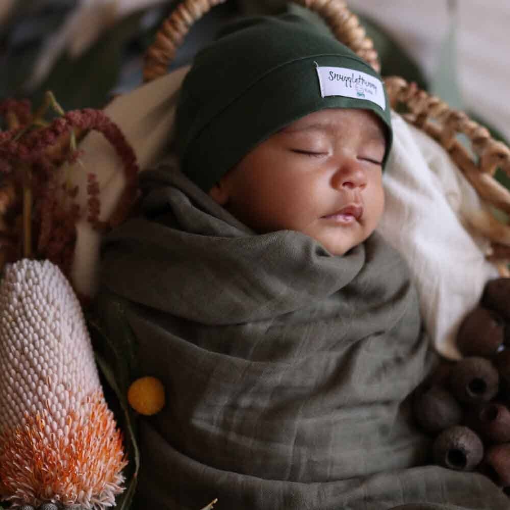 Snuggle Hunny Organic Muslin Wrap Dusty Olive