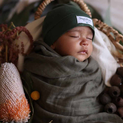 Snuggle Hunny Organic Muslin Wrap Dusty Olive