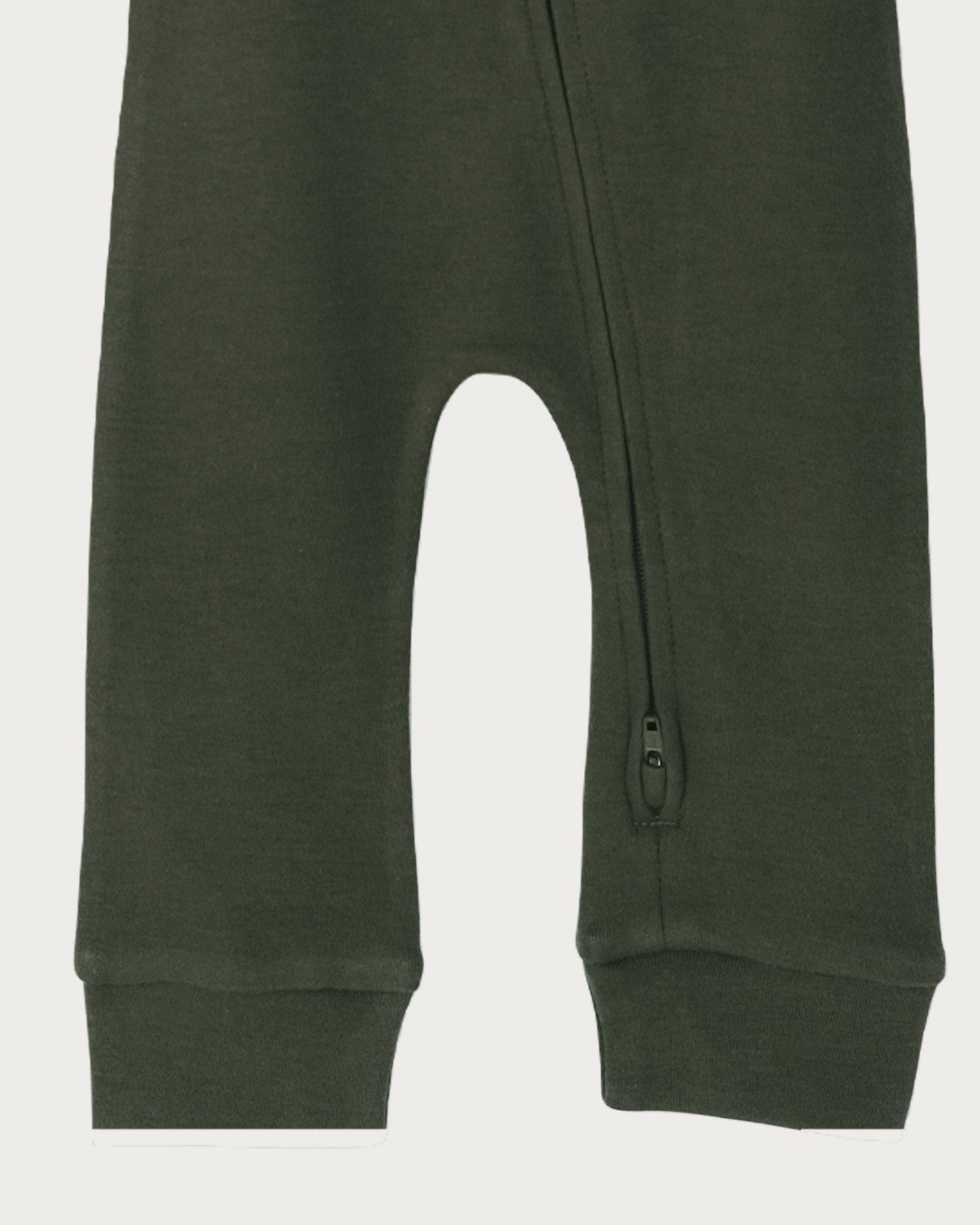 Babu Footless Onesie Zipsuit Moss
