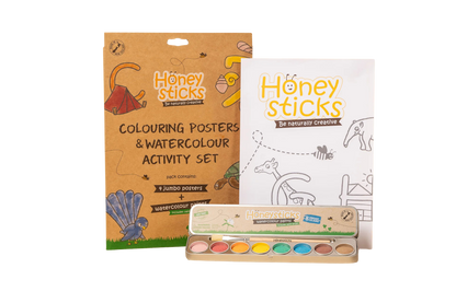 Honey Sticks Colouring Posters and Watercolour Activity Set