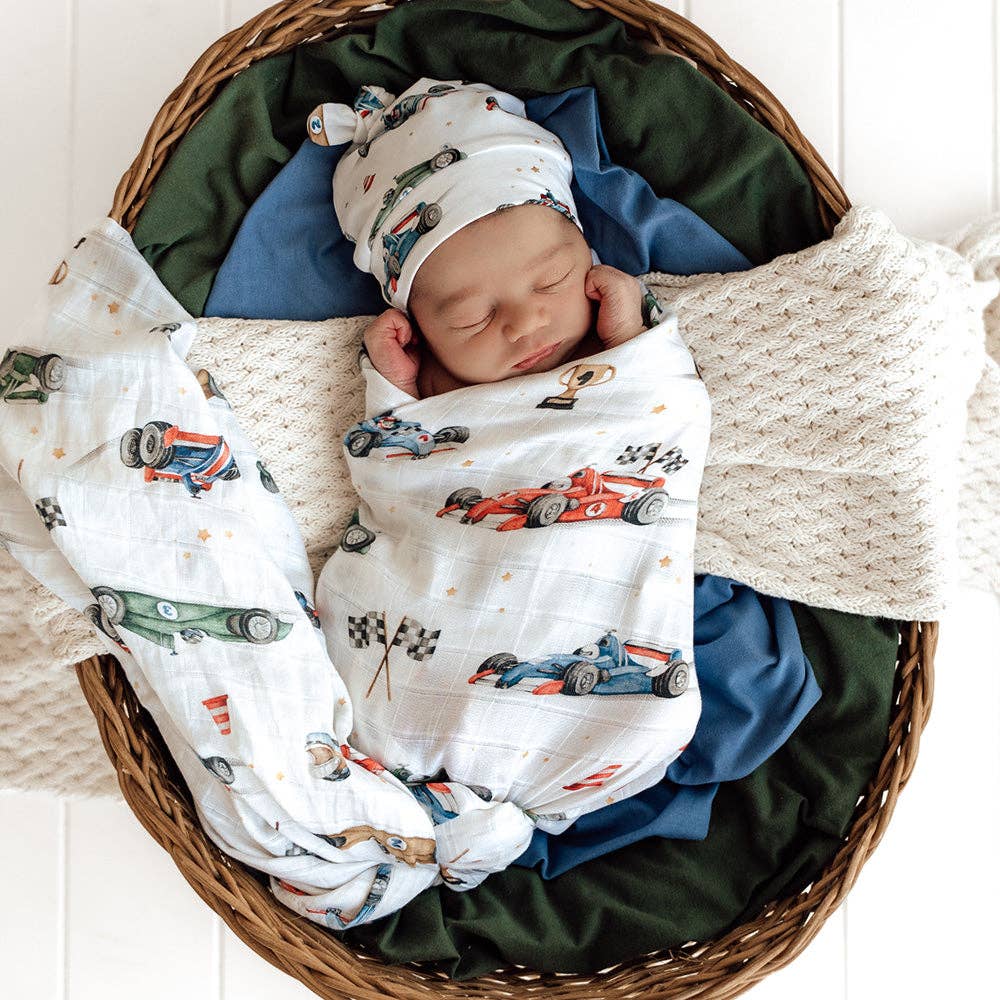 Snuggle Hunny Organic Muslin Wrap Little Racers