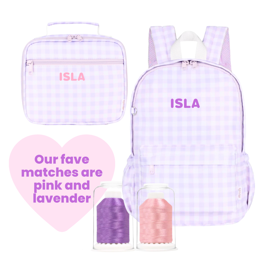 Kinnder Lilac Gingham Junior Kindy/School Backpack
