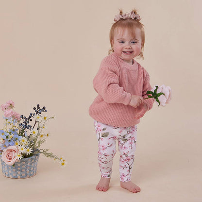 Snuggle Hunny Oversized Cotton Knit Jumper Rosa