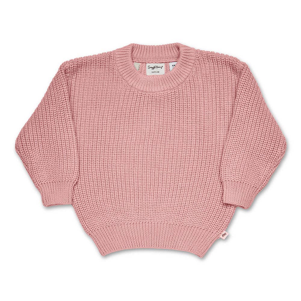 Snuggle Hunny Oversized Cotton Knit Jumper Rosa