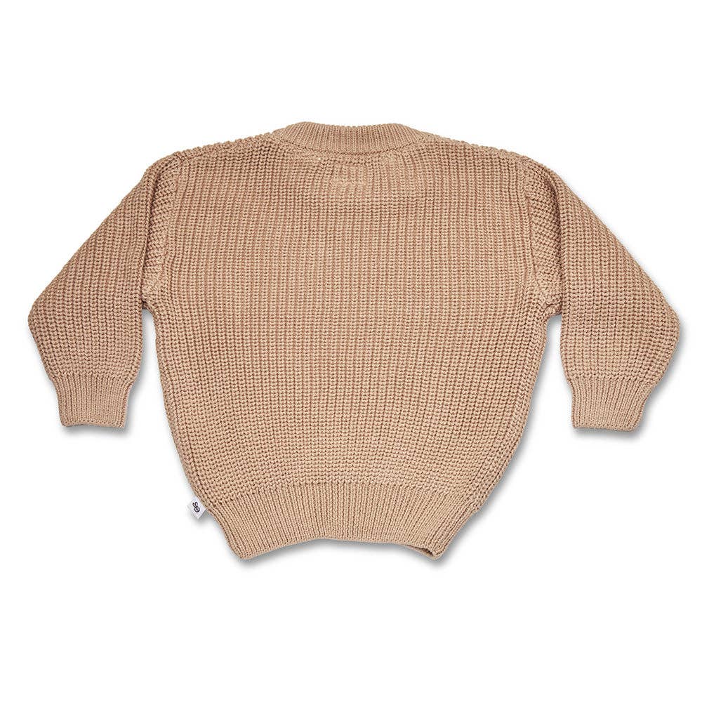 Snuggle Hunny Oversized Cotton Knit Jumper Hazelnut
