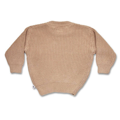 Snuggle Hunny Oversized Cotton Knit Jumper Hazelnut