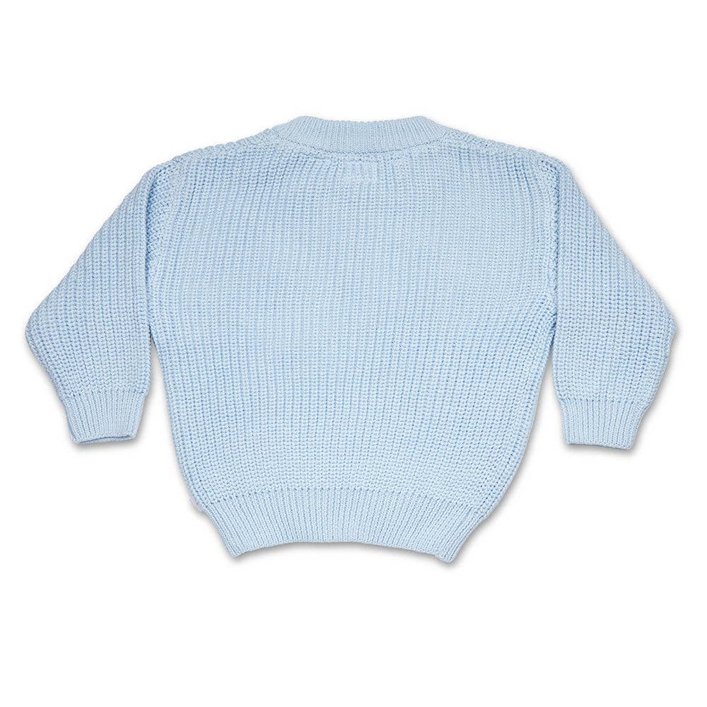 Snuggle Hunny Oversized Cotton Knit Jumper Baby Blue