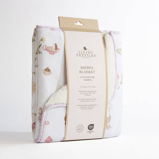 Living Textiles Jersey Sherpa Blanket