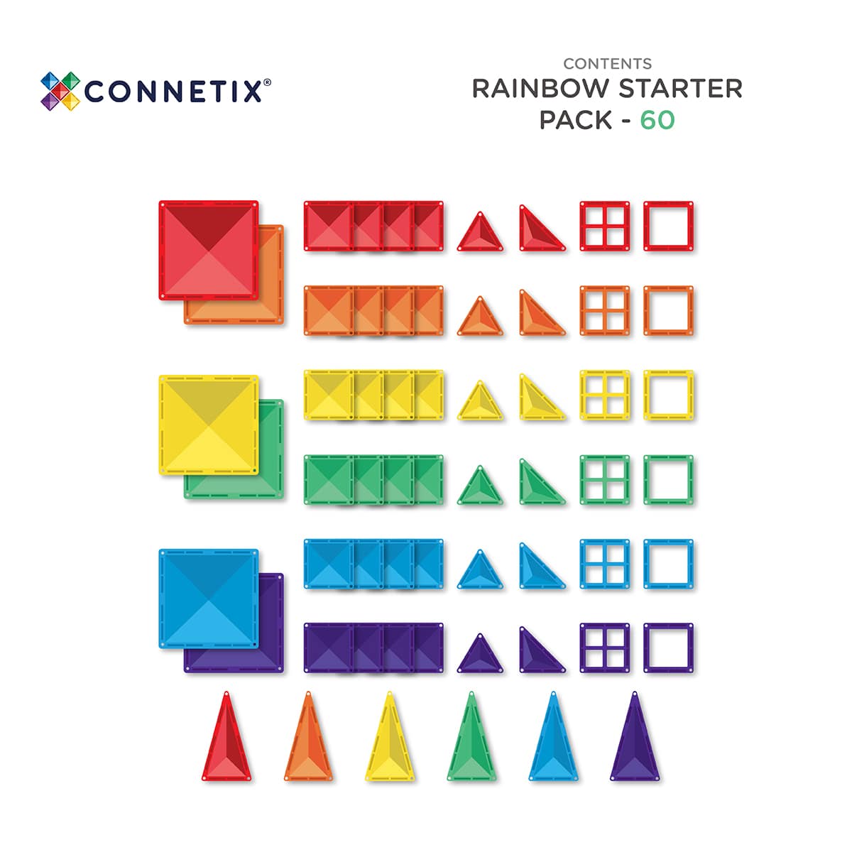 Connetix Rainbow Starter Pack 60 Piece