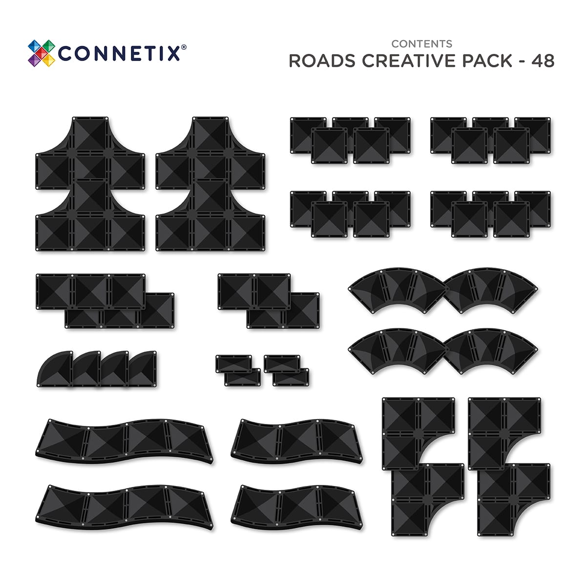 Connetix Roads Creative Pack 48 Piece