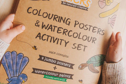 Honey Sticks Colouring Posters and Watercolour Activity Set