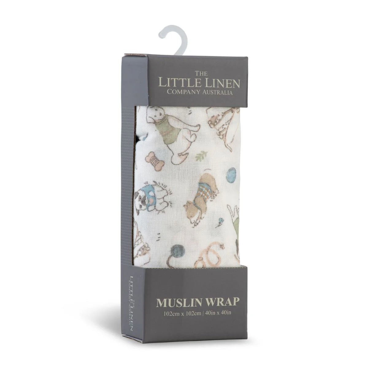 Little Linen Printed Muslin Wrap Barklife Dog