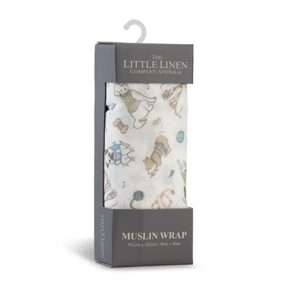 Little Linen Printed Muslin Wrap Barklife Dog