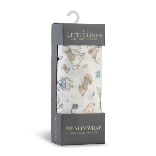 Little Linen Printed Muslin Wrap Barklife Dog