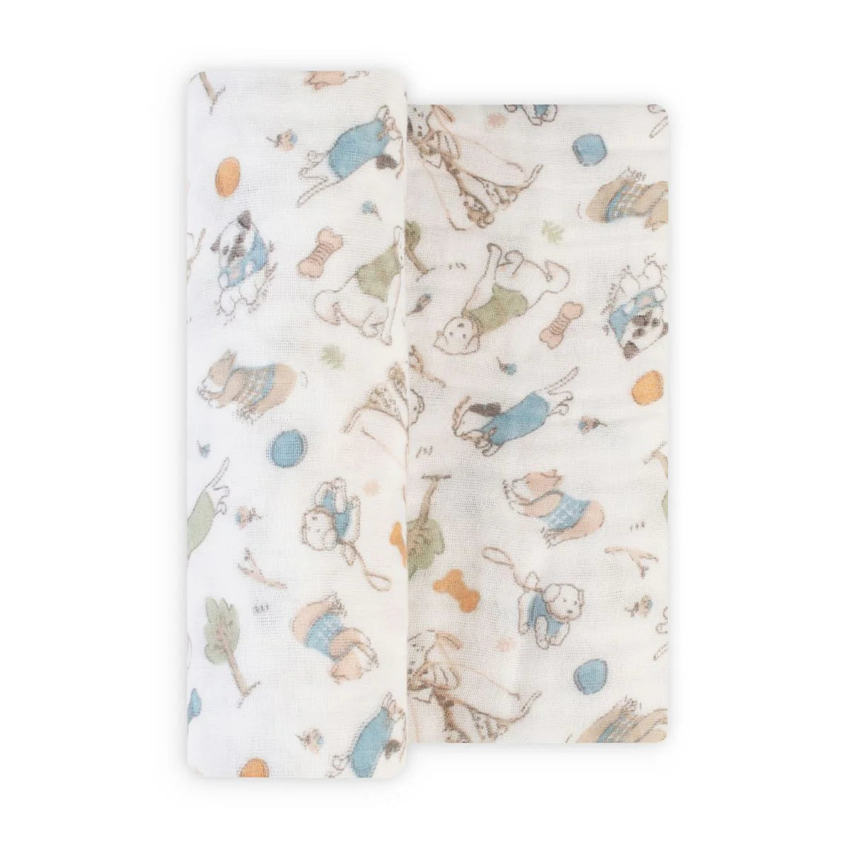 Little Linen Printed Muslin Wrap Barklife Dog