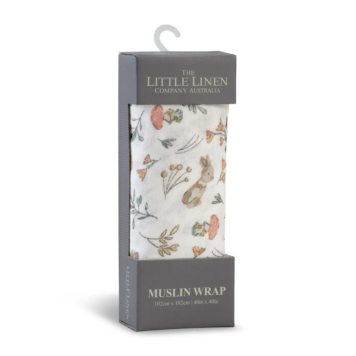 Little Linen Printed Muslin Wrap Harvest Bunny