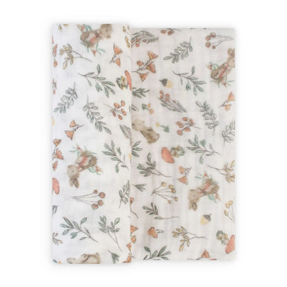 Little Linen Printed Muslin Wrap Harvest Bunny