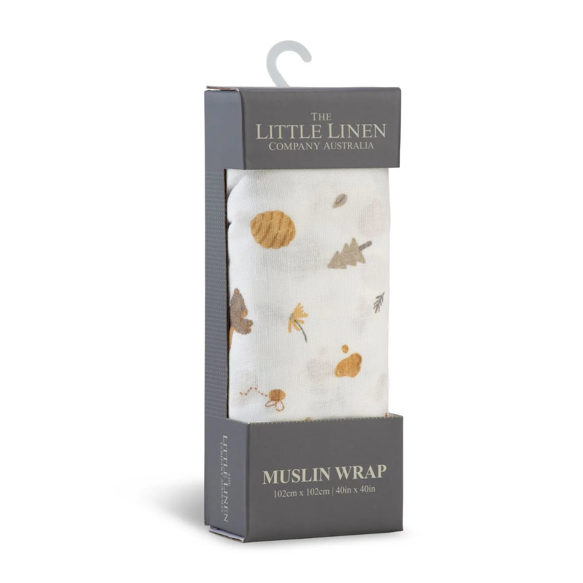 Little Linen Printed Muslin Wrap Nectar Bear