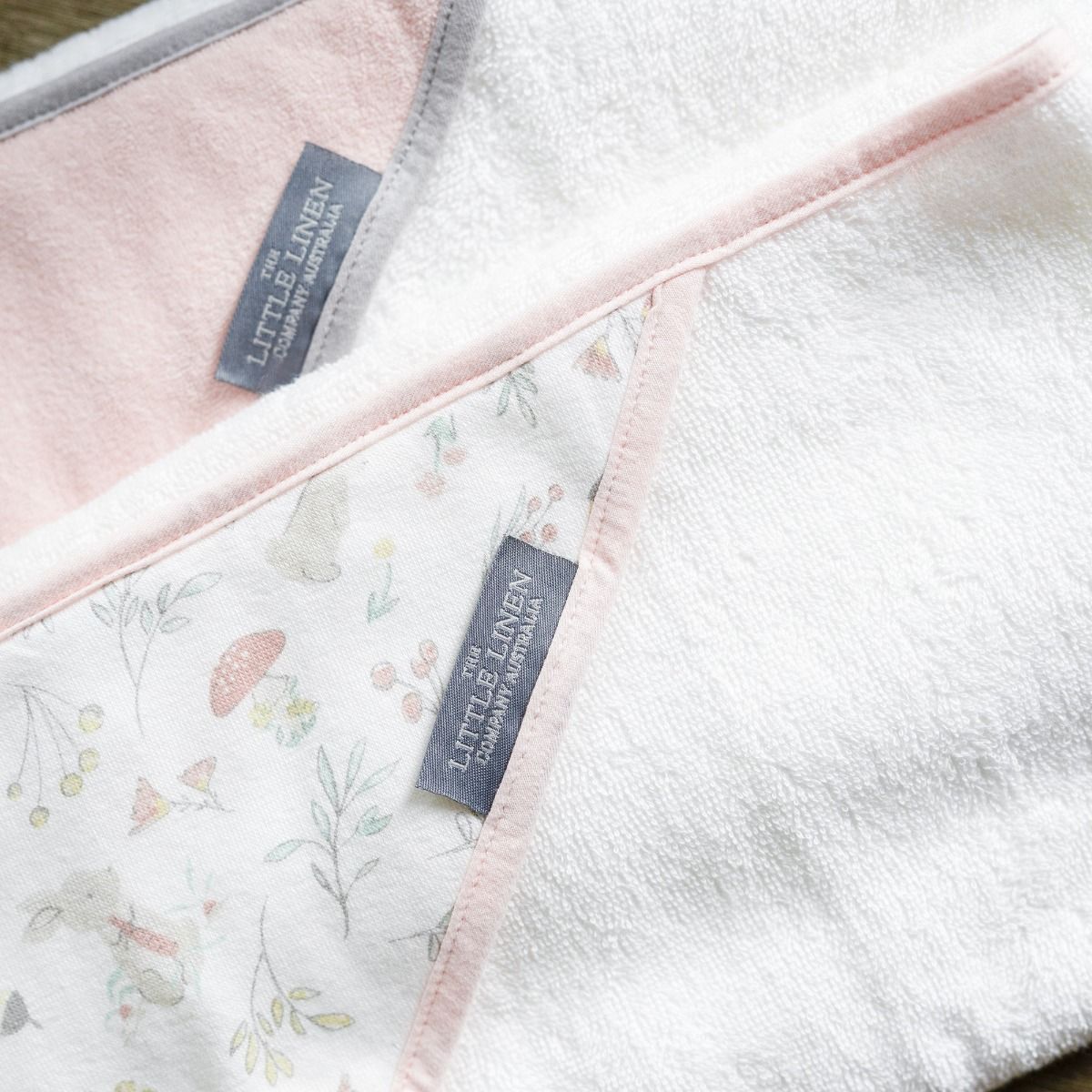 Little Linen Hooded Towels 2pk