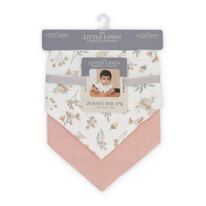 Little Linen Jersey Bib 2pk Harvest Bunny
