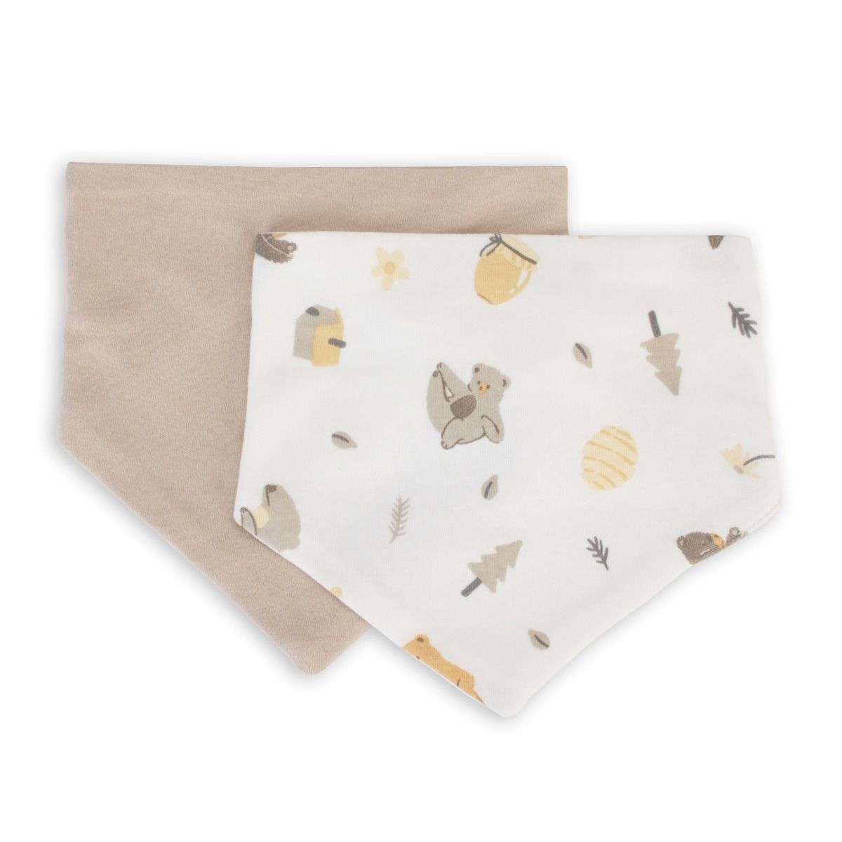 Little Linen Jersey Bib 2pk Nectar Bear