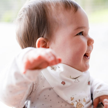 Little Linen Jersey Bib 2pk Nectar Bear