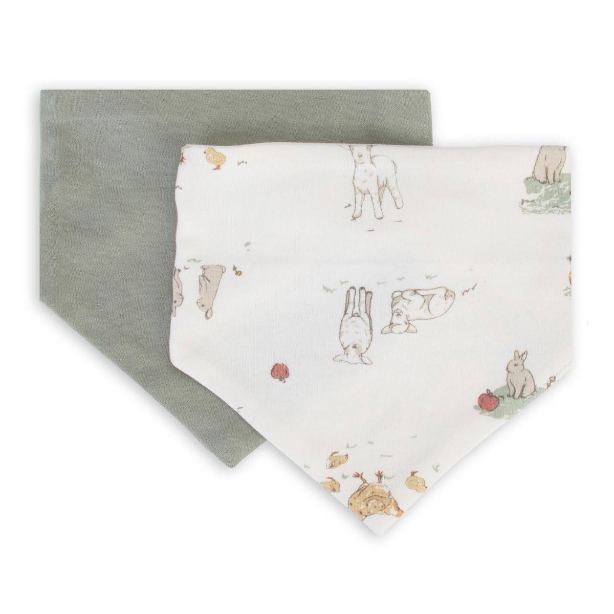 Little Linen Jersey Bib 2pk Farmyard Lamb