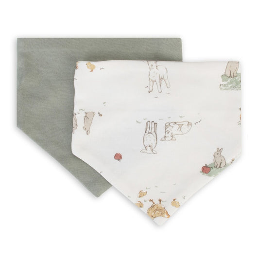Little Linen Jersey Bib 2pk Farmyard Lamb