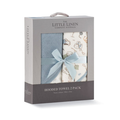 Little Linen Hooded Towels 2pk