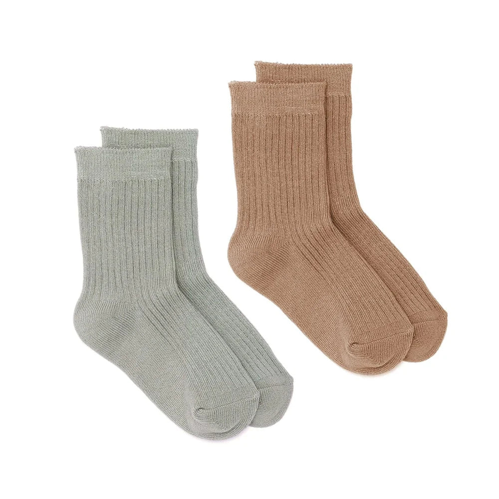 Pretty Brave Jordan Socks 2pk Sage/Tan