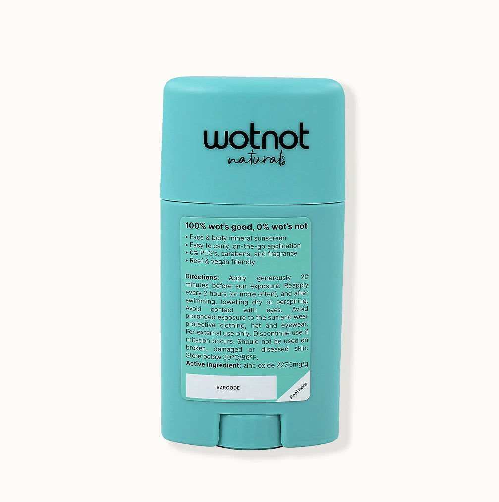 Wotnot Natural Zinc Sunscreen Stick SPF50